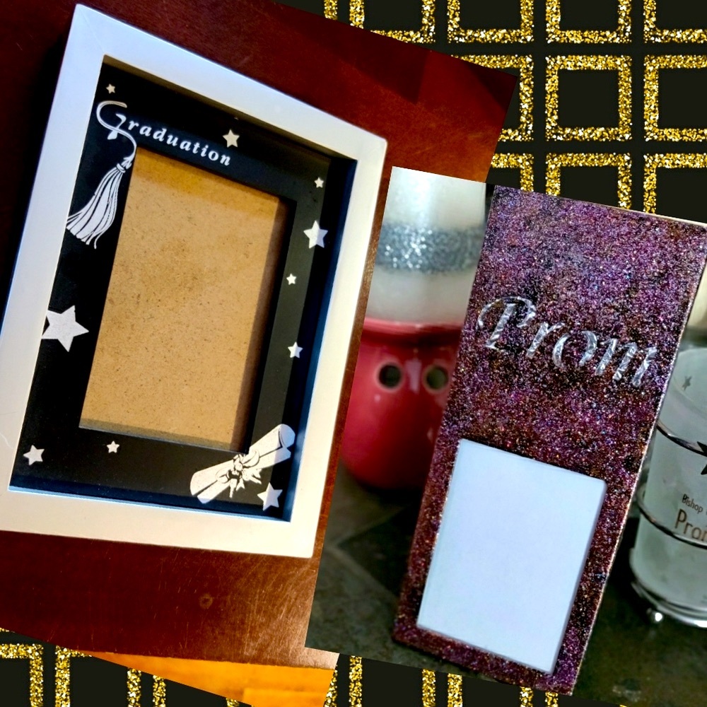 🗺 Prom & Graduation Frames, Glittery, Glass Frames High School Class of 2025